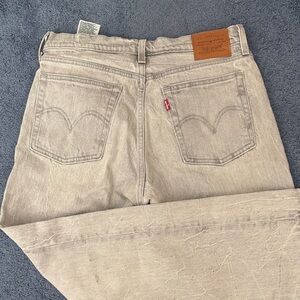 Levi's Light Gray Straight Leg Jeans
